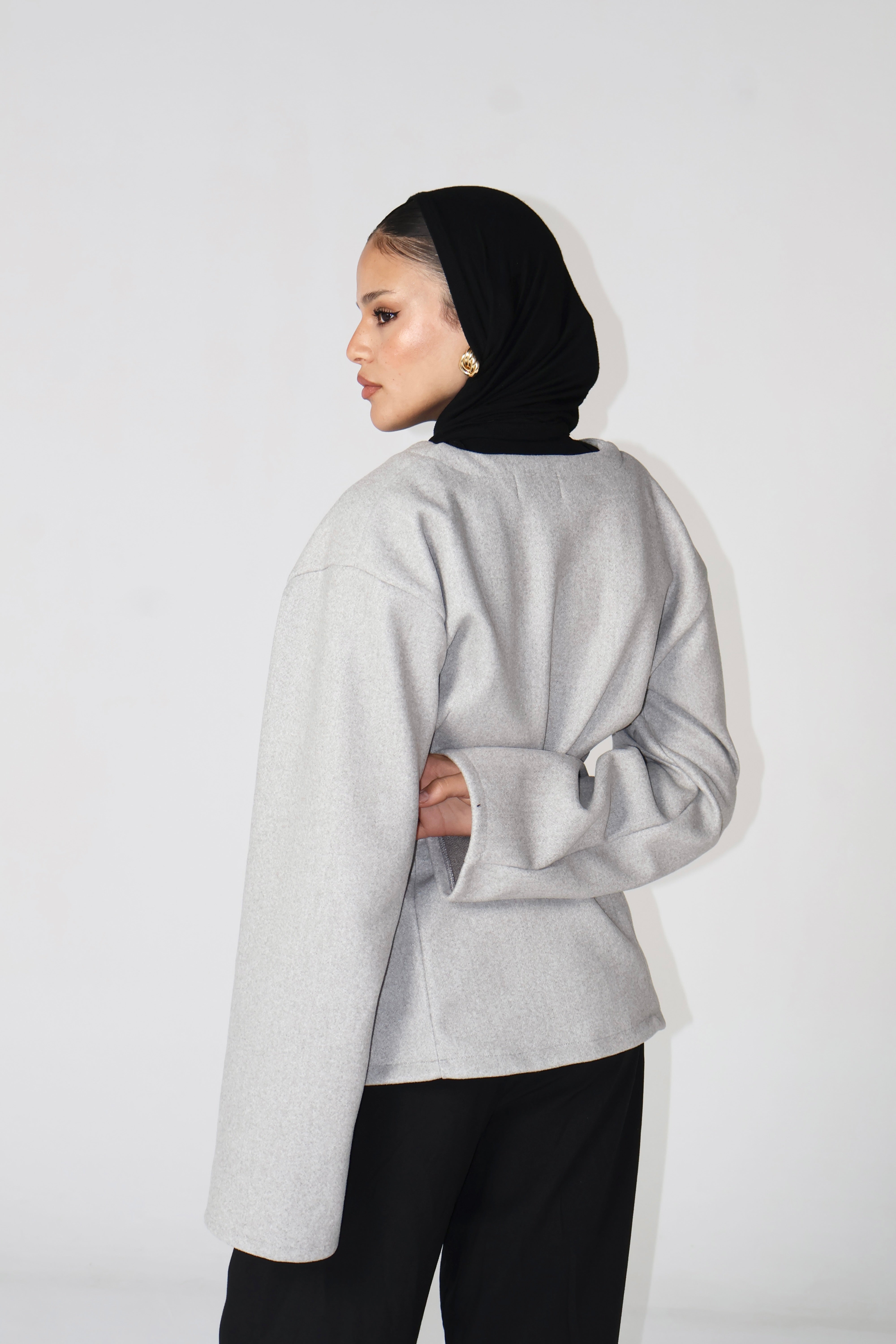 Fitted Cardigan - Grey